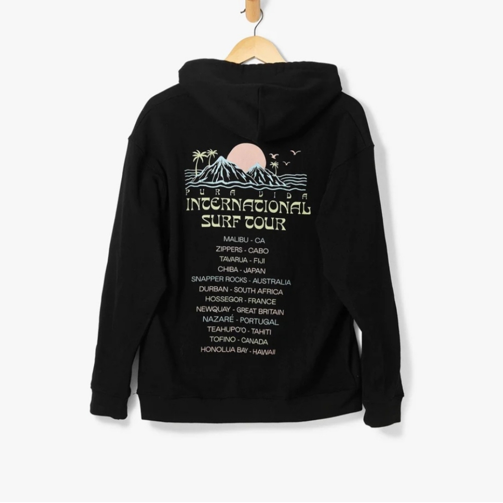 Pura Vida 3x INTERNATIONAL SURF TOUR HOODIE
